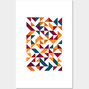 Creative Geometric Colourful Triangle Pattern #42 Posters and Art